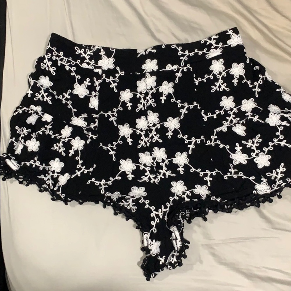 Altar’d State black floral flow shorts